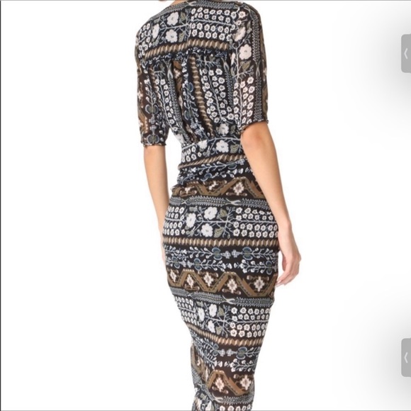 VERONICA BEARD Perla Dress in Army Combo Sz S/4 - Picture 3 of 5